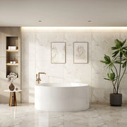 Cole Freestanding Acrylic Bathtub - Gloss White mercioaustralia