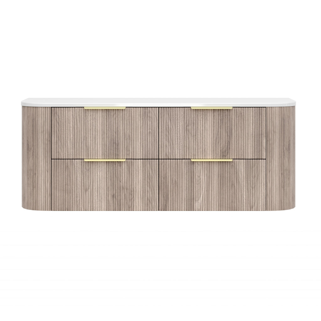 CETO Artis Wall-Hung PVC Curved Cabinet with Soft-Close Drawers 600/750/900/1200/1500