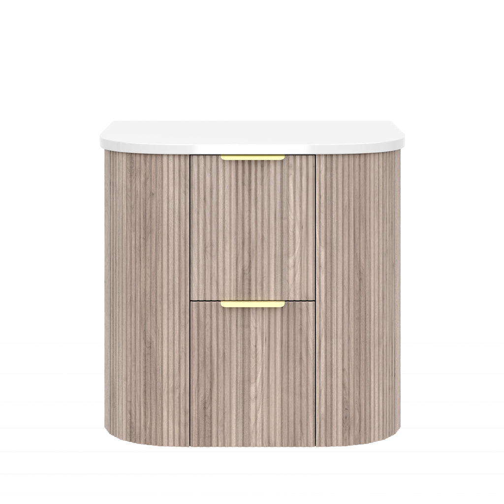 CETO Artis Wall-Hung PVC Curved Cabinet with Soft-Close Drawers 600/750/900/1200/1500