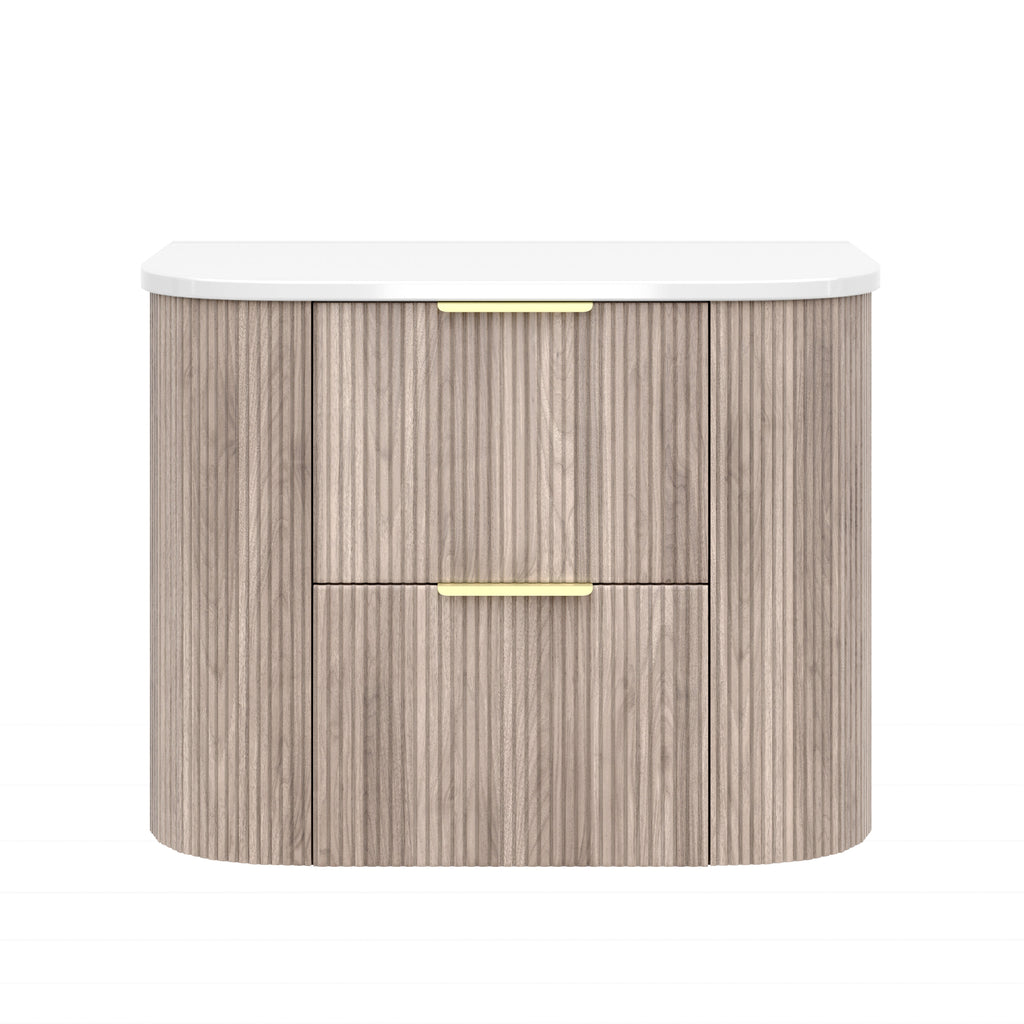 CETO Artis Wall-Hung PVC Curved Cabinet with Soft-Close Drawers 600/750/900/1200/1500