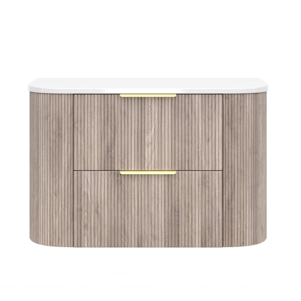 CETO Artis Wall-Hung PVC Curved Cabinet with Soft-Close Drawers 600/750/900/1200/1500