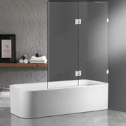 FIXED AND SWING PANEL OVER HINGED BATHTUB SCREEN CHROME/BLACK/GOLD/GUN METAL/BRUSHED NICKEL FIL Kitchen Bathroom