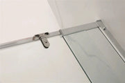 SEMI-FRAMELES SHOWER SCREEN PIVOTAL DOOR CHROME/BLACK FIL Kitchen Bathroom
