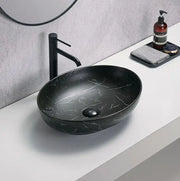 Lukka Carey Fine Ceramic Above Counter Basin Black (520mm) Lukka