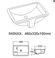 Crete Fine Ceramic Under Counter Basin Lukka