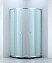 Semi-Frame Curved Double Sliding Door (900mm round) FIL Kitchen Bathroom