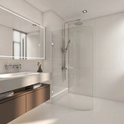 CURVED GLASS WALK IN SHOWER SCREEN FIL Kitchen Bathroom
