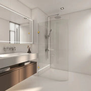 CURVED GLASS WALK IN SHOWER SCREEN FIL Kitchen Bathroom