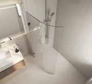 CURVED GLASS WALK IN SHOWER SCREEN FIL Kitchen Bathroom