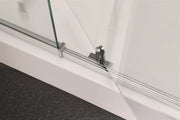 SEMI-FRAMELES SHOWER SCREEN PIVOTAL DOOR CHROME/BLACK FIL Kitchen Bathroom