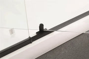 SEMI-FRAMELES SHOWER SCREEN PIVOTAL DOOR CHROME/BLACK FIL Kitchen Bathroom