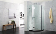 DIAMOND FRAMELESS HINGE DOOR WALL TO WALL CHROME FIL Kitchen Bathroom
