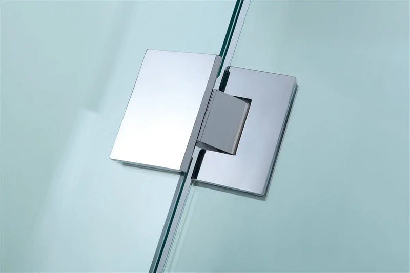 DIAMOND FRAMELESS HINGE DOOR WALL TO WALL CHROME FIL Kitchen Bathroom
