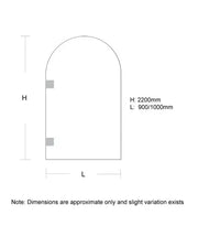 Arch Frameless Shower Screen FIL Kitchen Bathroom