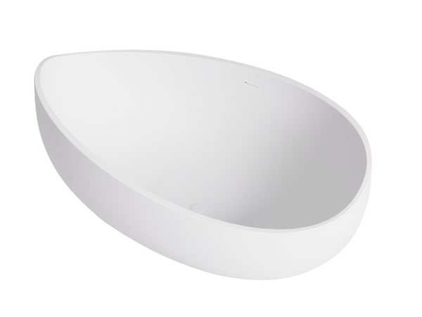 Waverly Solid Surface Stone Free Standing Bathtub Matte White 1800mm