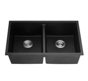 KITCHEN SINK QUARTZ UNDERMOUNT MATTE BLACK 762mm POSEIDON