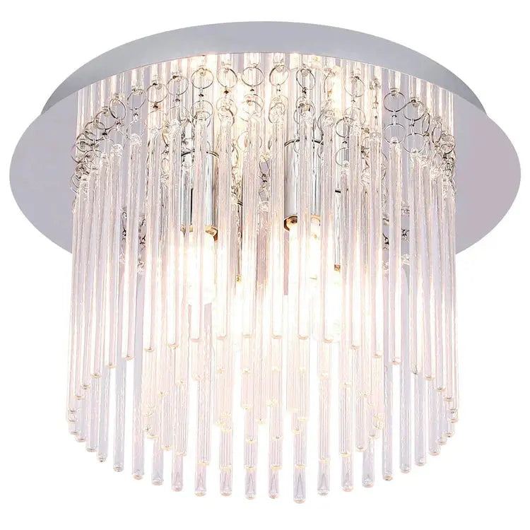 Clarence 4Lt Crystal Glass Decorative Ceiling Fixture - Medium Mercator