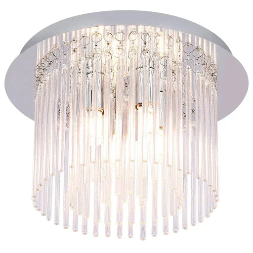 Clarence 4Lt Crystal Glass Decorative Ceiling Fixture - Medium Mercator