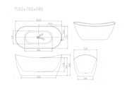 Disney Ultra-Thin Freestanding Bathtub - Gloss White mercioaustralia