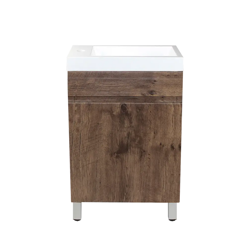 Dark Oak Wood Grain PVC Vacuum Filmed MDF Board with Ceramic Top - FIL Kitchen Bathroom