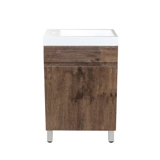 Dark Oak Wood Grain PVC Vacuum Filmed MDF Board with Ceramic Top - FIL Kitchen Bathroom