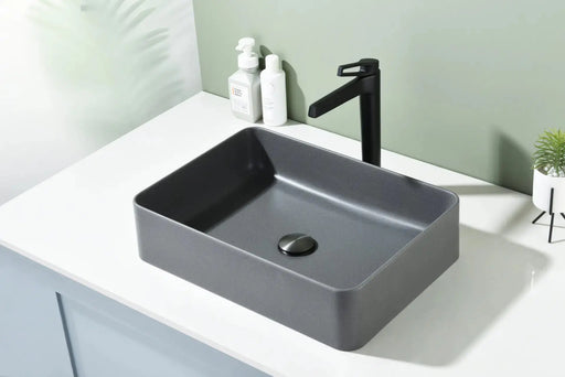 Above Counter Quartz Basin Rectangle Matte Black/Matte White/Matte Grey 510*365*125mm - FIL Kitchen Bathroom