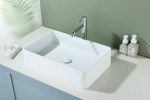 Above Counter Quartz Basin Rectangle Matte Black/Matte White/Matte Grey 600*400*140mm - FIL Kitchen Bathroom