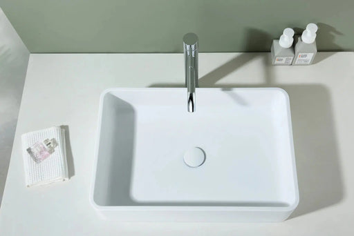 Above Counter Quartz Basin Rectangle Matte Black/Matte White/Matte Grey 600*400*140mm - FIL Kitchen Bathroom