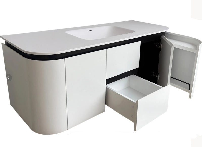Lukka Devito Modern Wall Hung Vanity PVC Cabinet (600mm) Lukka