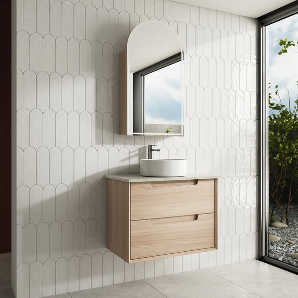 AINSLEY Wall Hung Vanity Natural Oak 600mm/750mm/900mm/1200mm/1500mm