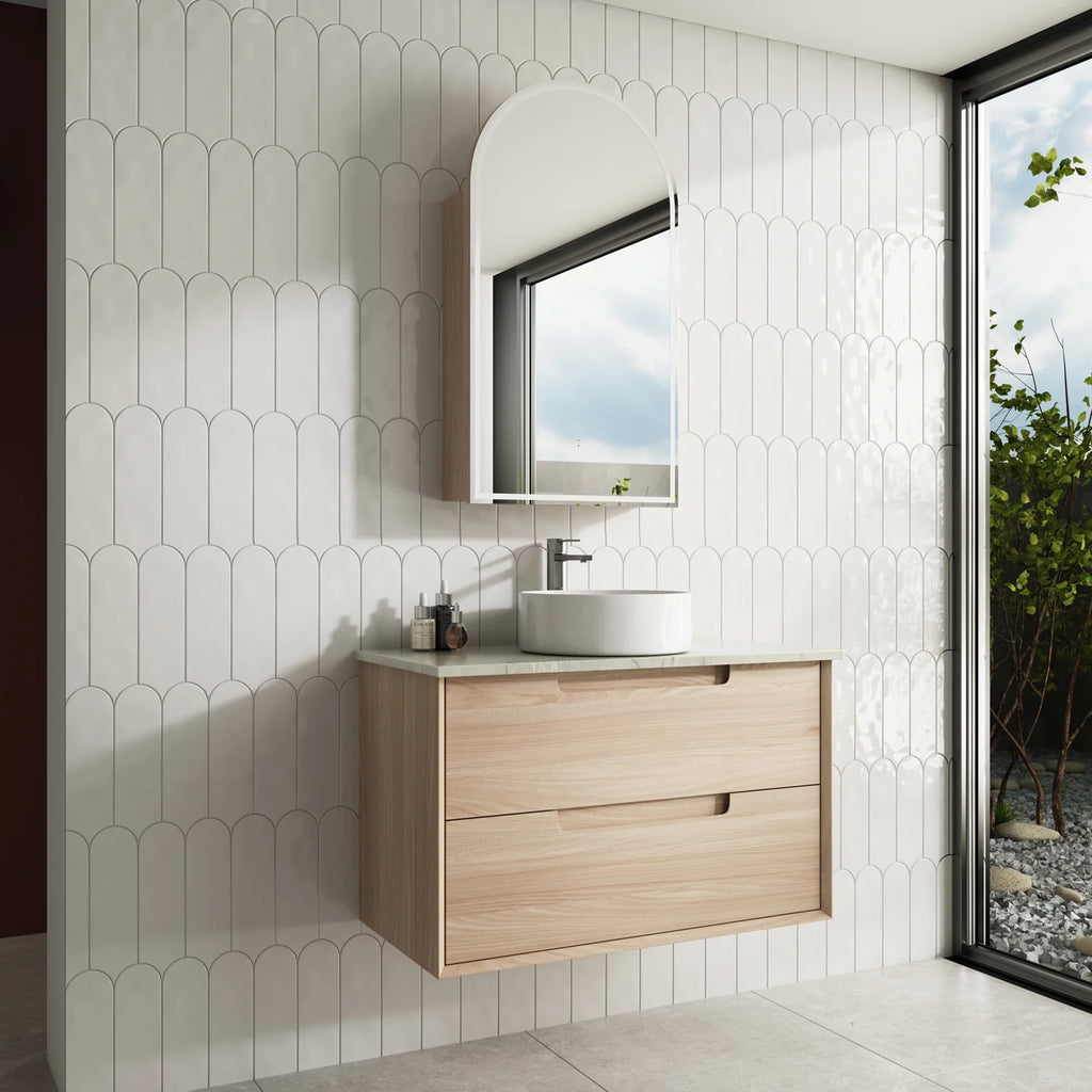 AINSLEY Wall Hung Vanity Natural Oak 600mm/750mm/900mm/1200mm/1500mm