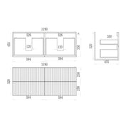 EDEN WALL HUNG VANITY PRIME OAK/CLASSIC OAK (600MM/750MM/900MM/1200MM/1500MM) - FIL Kitchen Bathroom