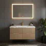 EDEN WALL HUNG VANITY PRIME OAK/CLASSIC OAK (600MM/750MM/900MM/1200MM/1500MM) - FIL Kitchen Bathroom