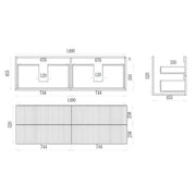 EDEN WALL HUNG VANITY PRIME OAK/CLASSIC OAK (600MM/750MM/900MM/1200MM/1500MM) - FIL Kitchen Bathroom