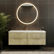 EDEN WALL HUNG VANITY PRIME OAK/CLASSIC OAK (600MM/750MM/900MM/1200MM/1500MM) - FIL Kitchen Bathroom