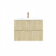 EDEN WALL HUNG VANITY PRIME OAK/CLASSIC OAK (600MM/750MM/900MM/1200MM/1500MM) - FIL Kitchen Bathroom