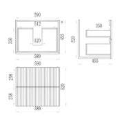 EDEN WALL HUNG VANITY PRIME OAK/CLASSIC OAK (600MM/750MM/900MM/1200MM/1500MM) - FIL Kitchen Bathroom
