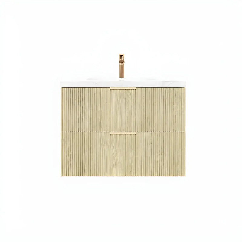 EDEN WALL HUNG VANITY PRIME OAK/CLASSIC OAK (600MM/750MM/900MM/1200MM/1500MM) - FIL Kitchen Bathroom