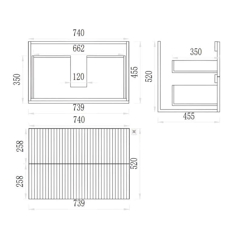 EDEN WALL HUNG VANITY PRIME OAK/CLASSIC OAK (600MM/750MM/900MM/1200MM/1500MM) - FIL Kitchen Bathroom