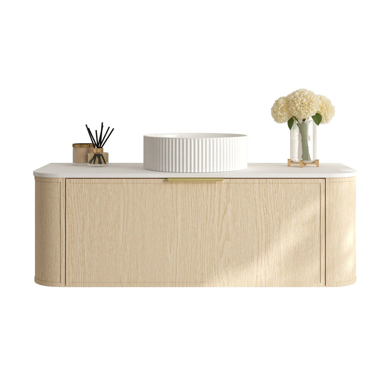 Elva 1200mm Wall-Hung Cabinet - Natural Oak mercioaustralia