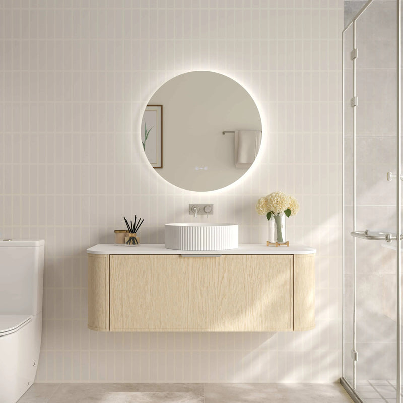 Elva 1200mm Wall-Hung Cabinet - Natural Oak mercioaustralia