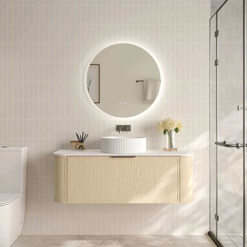 Elva 1200mm Wall-Hung Cabinet - Natural Oak mercioaustralia