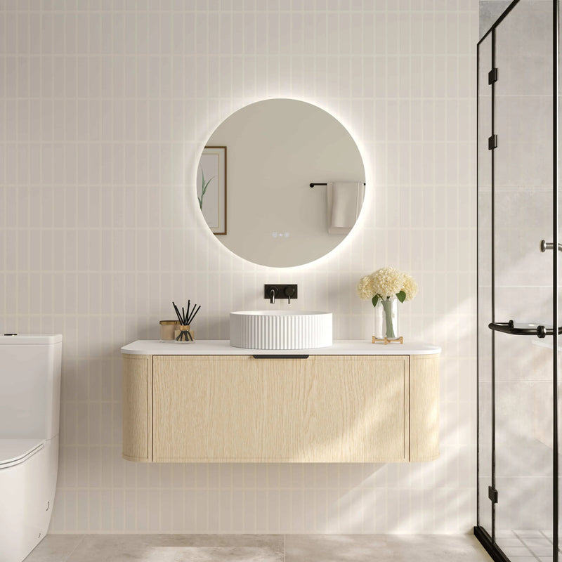 Elva 1200mm Wall-Hung Cabinet - Natural Oak mercioaustralia