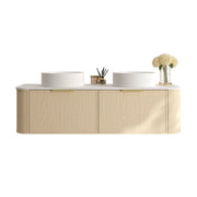 Elva 1500mm Wall-Hung Cabinet - Natural Oak mercioaustralia