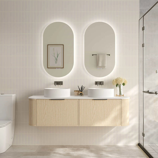 Elva 1500mm Wall-Hung Cabinet - Natural Oak mercioaustralia