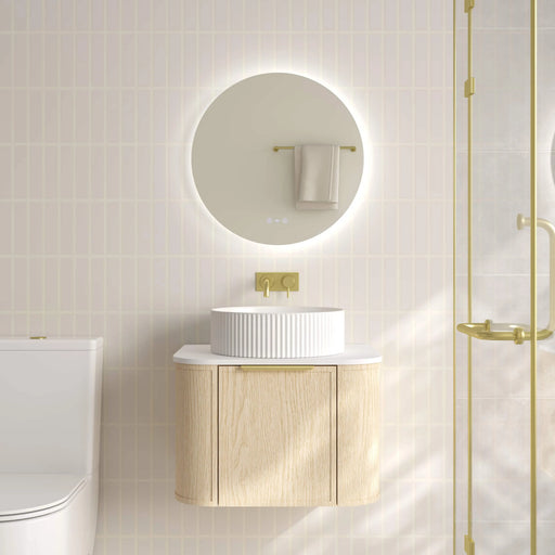 Elva 600mm Wall-Hung Cabinet - Natural Oak mercioaustralia