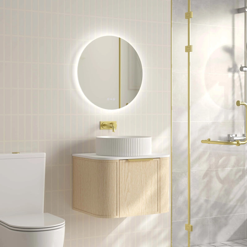 Elva 600mm Wall-Hung Cabinet - Natural Oak mercioaustralia