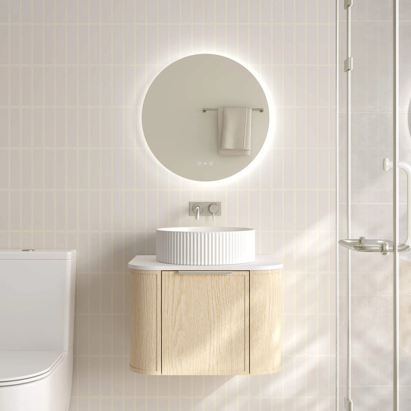 Elva 600mm Wall-Hung Cabinet - Natural Oak mercioaustralia