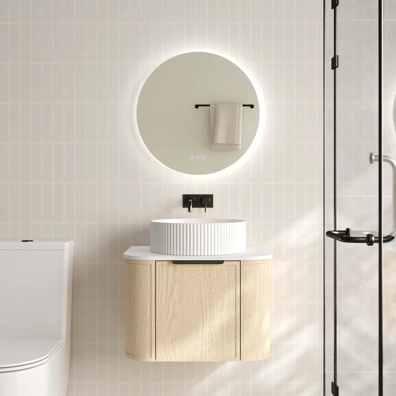 Elva 600mm Wall-Hung Cabinet - Natural Oak mercioaustralia