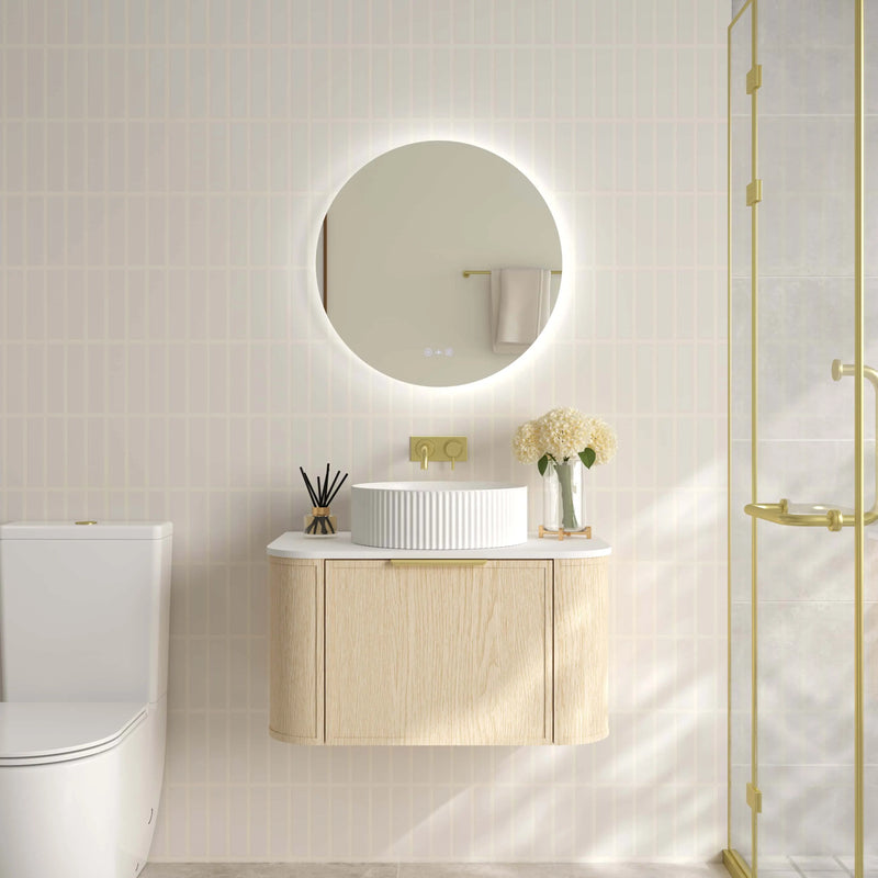 Elva 750mm Wall-Hung Cabinet - Natural Oak mercioaustralia